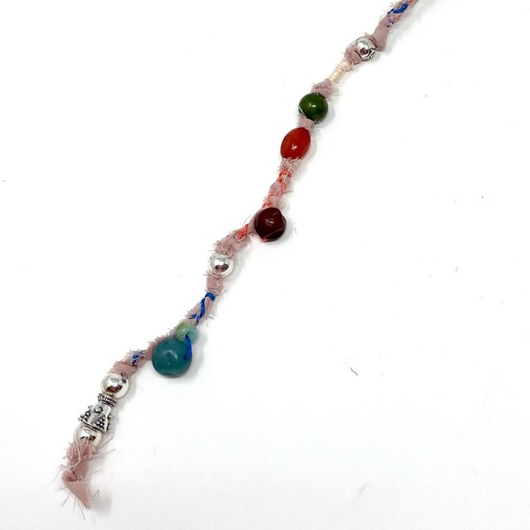 NWT Free People Miami Braid Ins Brights Hair Accessory Clip Pink Silver Beads - Picture 5 of 6